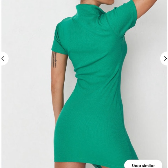 XS Kelly green polo dress with zipper - Picture 2 of 5
